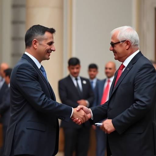 Immagine di un imprenditore che stringe la mano a un funzionario in Lombardia